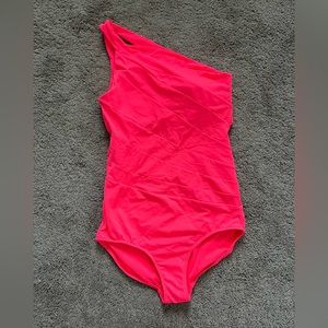 Kiava asymmetric one piece in hot pink